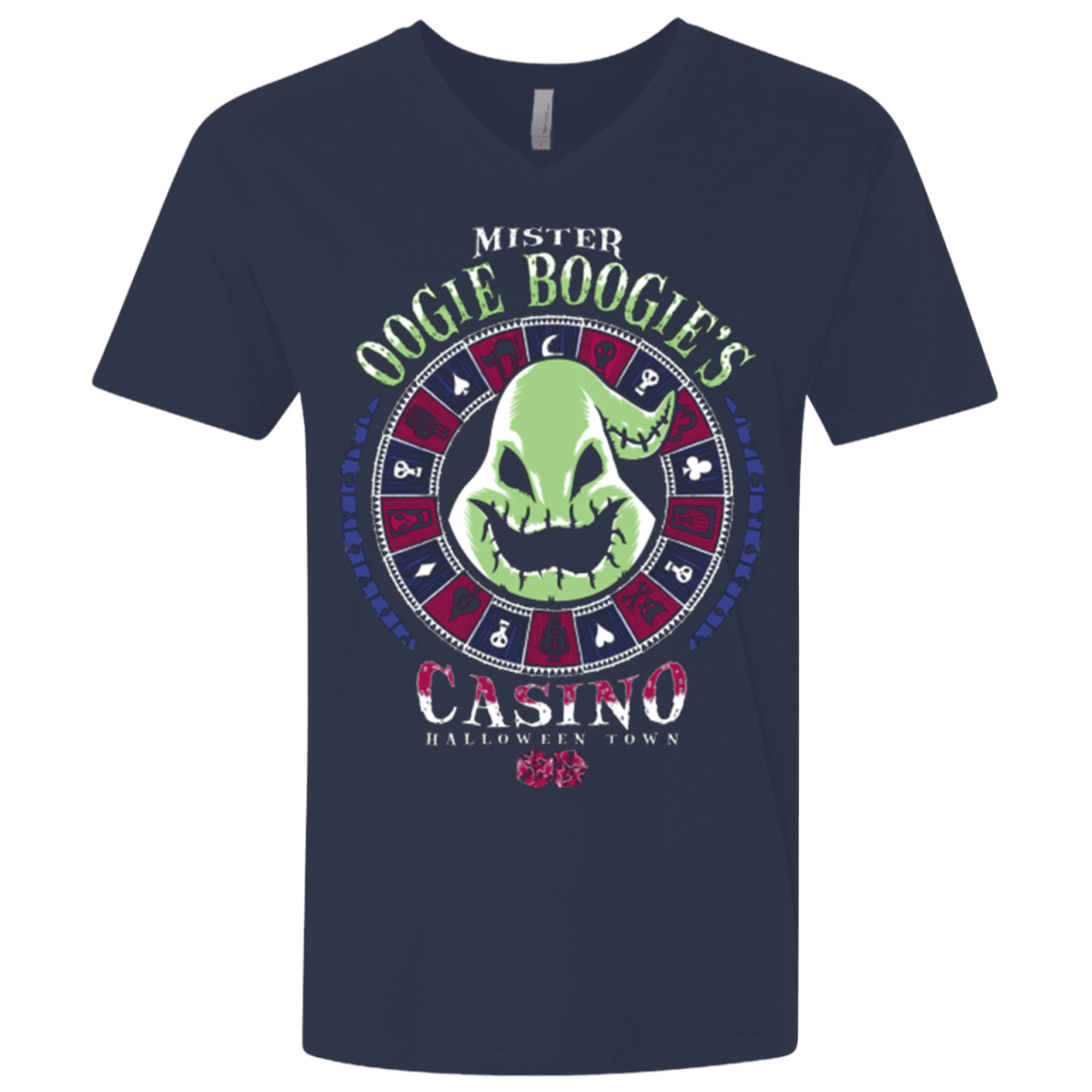 T-Shirts Midnight Navy / X-Small Oogies Casino Men's Premium V-Neck