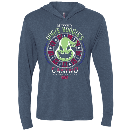 T-Shirts Indigo / X-Small Oogies Casino Triblend Long Sleeve Hoodie Tee