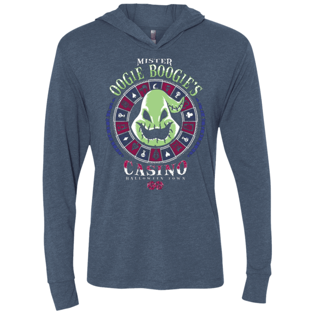 T-Shirts Indigo / X-Small Oogies Casino Triblend Long Sleeve Hoodie Tee