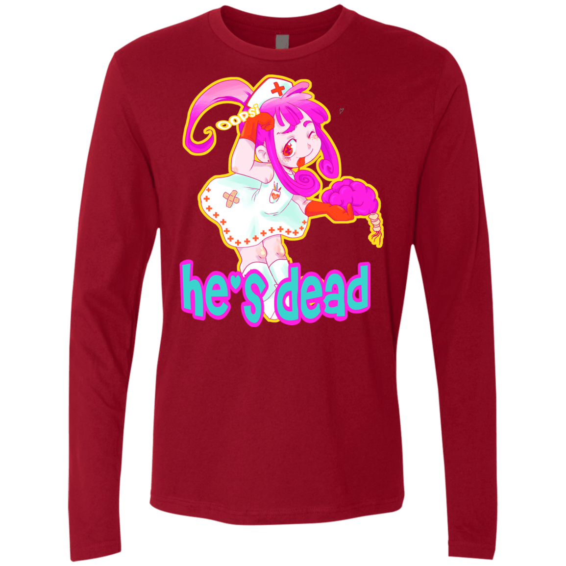 T-Shirts Cardinal / S Oopsi Men's Premium Long Sleeve