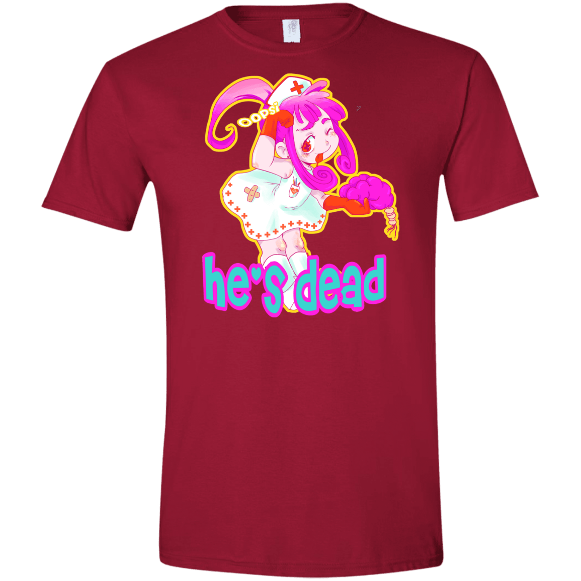 T-Shirts Cardinal Red / S Oopsi Men's Semi-Fitted Softstyle