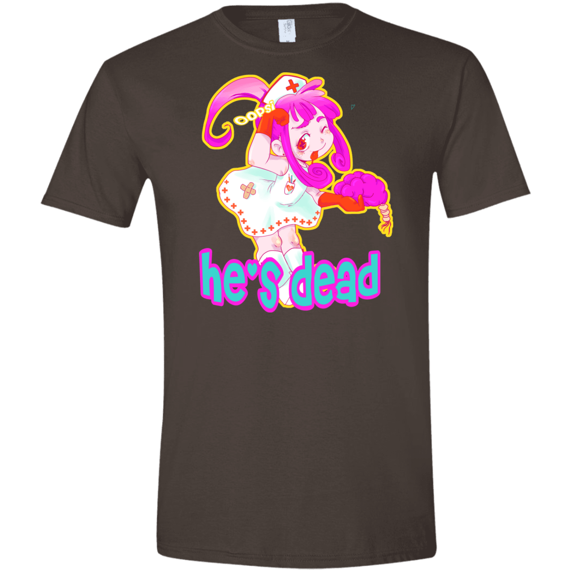 T-Shirts Dark Chocolate / S Oopsi Men's Semi-Fitted Softstyle