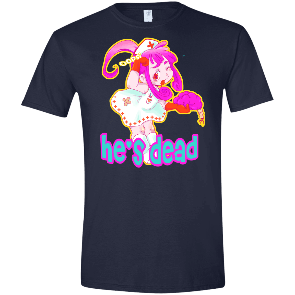 T-Shirts Navy / X-Small Oopsi Men's Semi-Fitted Softstyle