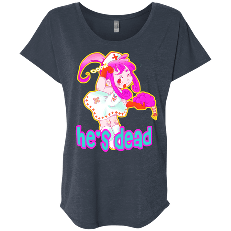 T-Shirts Vintage Navy / X-Small Oopsi Triblend Dolman Sleeve