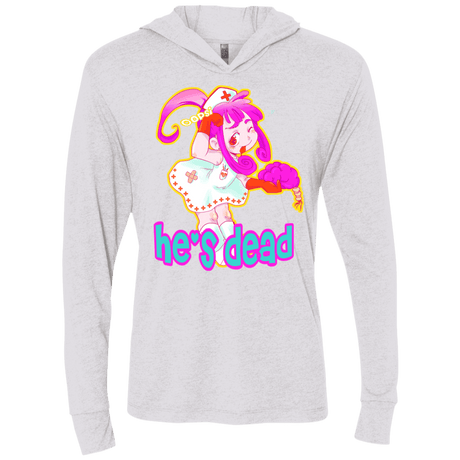 T-Shirts Heather White / X-Small Oopsi Triblend Long Sleeve Hoodie Tee