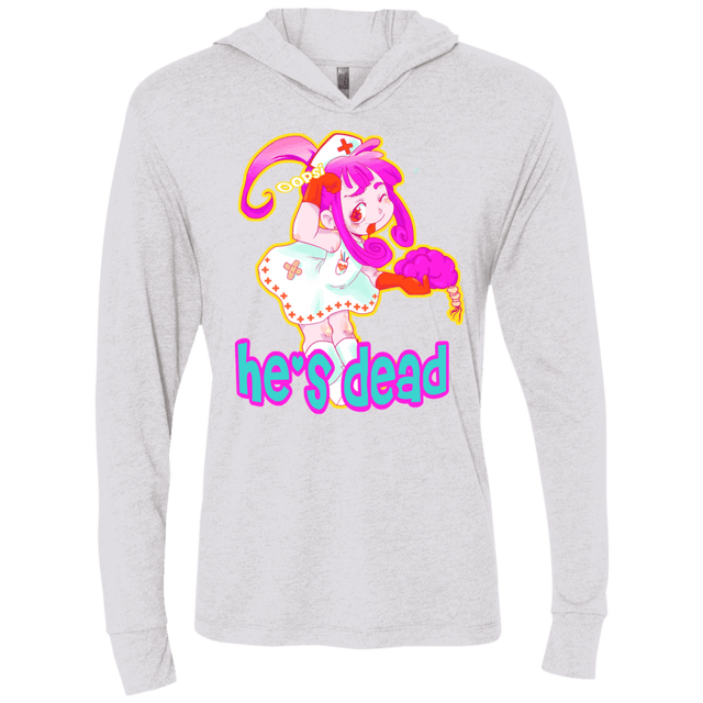 T-Shirts Heather White / X-Small Oopsi Triblend Long Sleeve Hoodie Tee