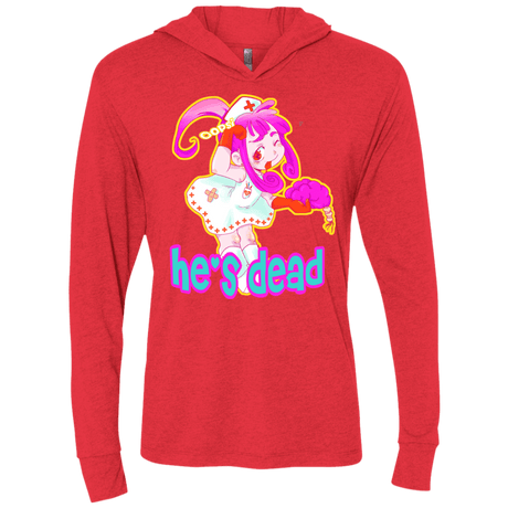 T-Shirts Vintage Red / X-Small Oopsi Triblend Long Sleeve Hoodie Tee