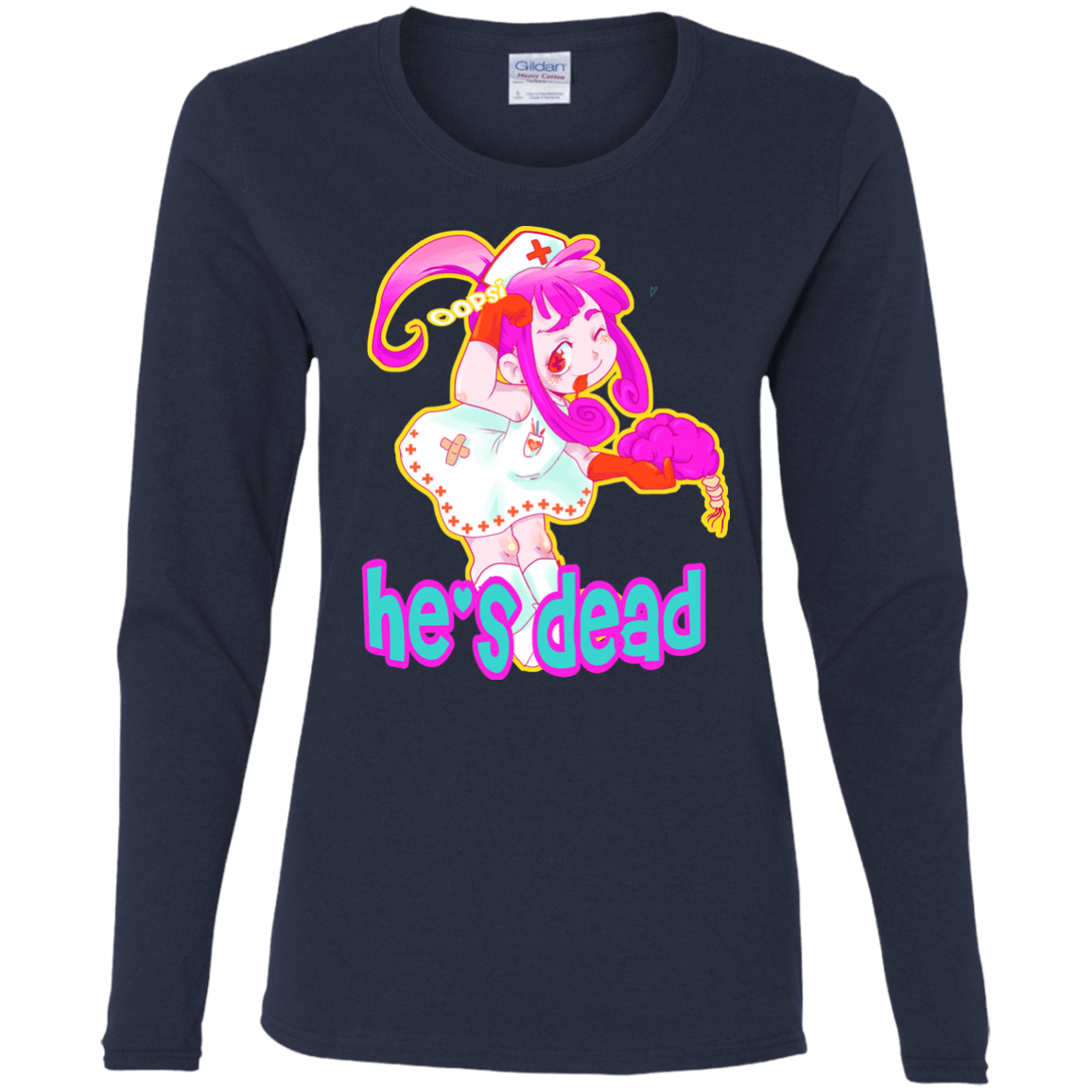 T-Shirts Navy / S Oopsi Women's Long Sleeve T-Shirt