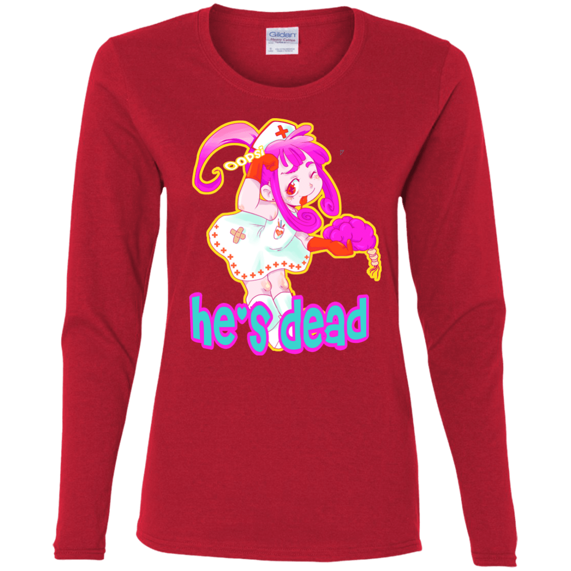 T-Shirts Red / S Oopsi Women's Long Sleeve T-Shirt