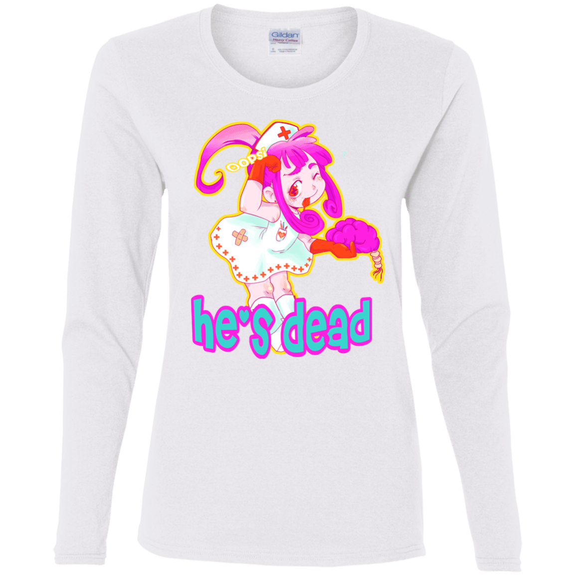 T-Shirts White / S Oopsi Women's Long Sleeve T-Shirt