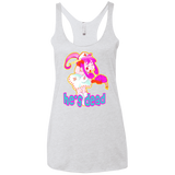 T-Shirts Heather White / X-Small Oopsi Women's Triblend Racerback Tank