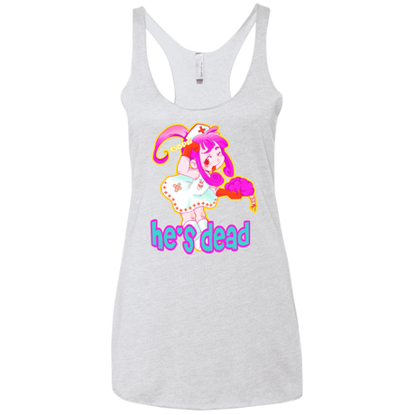 T-Shirts Heather White / X-Small Oopsi Women's Triblend Racerback Tank