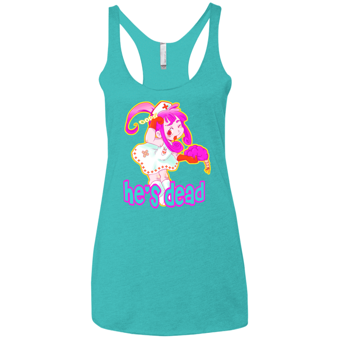 T-Shirts Tahiti Blue / X-Small Oopsi Women's Triblend Racerback Tank