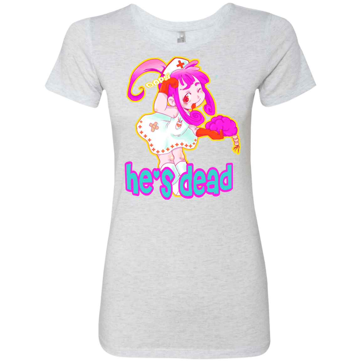 T-Shirts Heather White / S Oopsi Women's Triblend T-Shirt