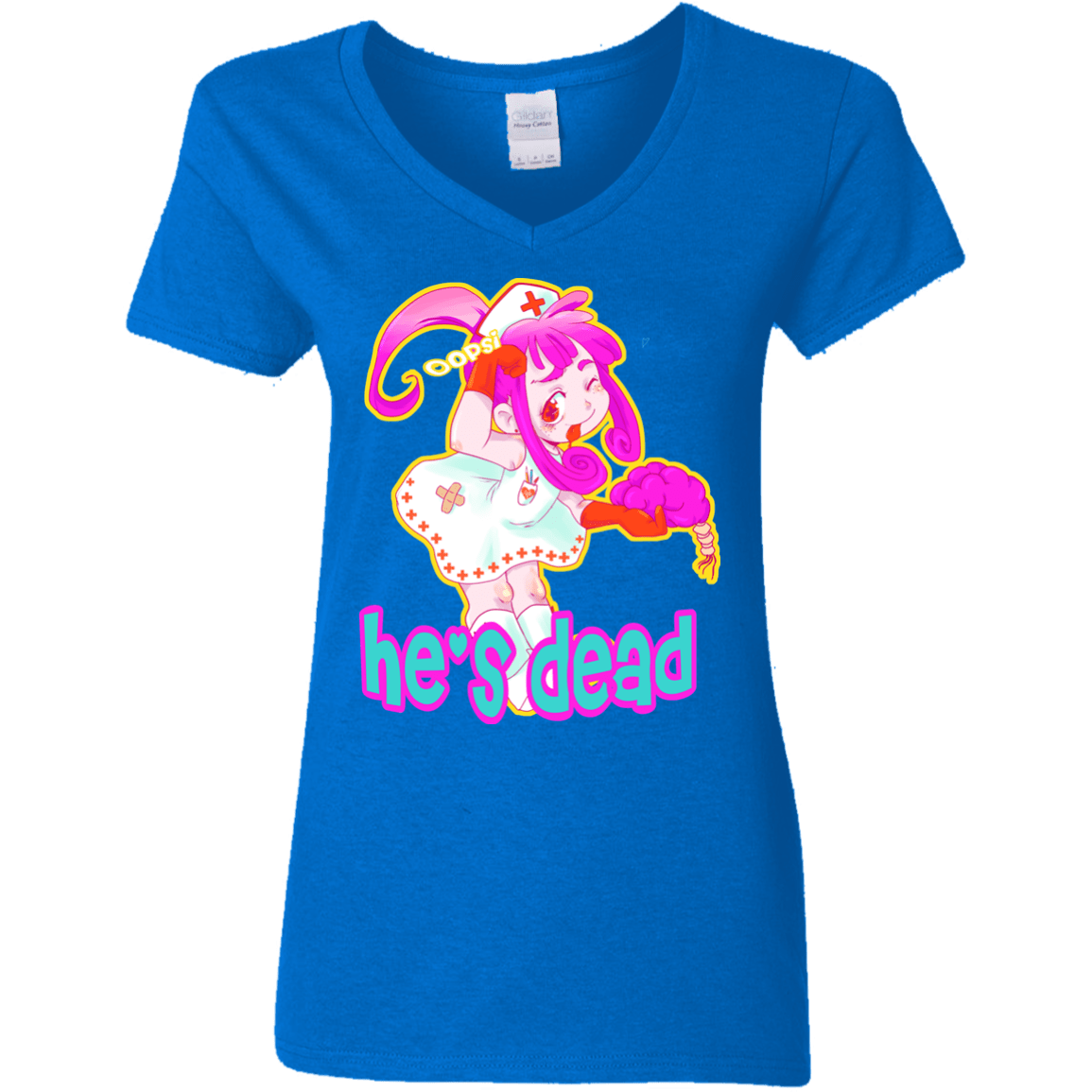 T-Shirts Royal / S Oopsi Women's V-Neck T-Shirt