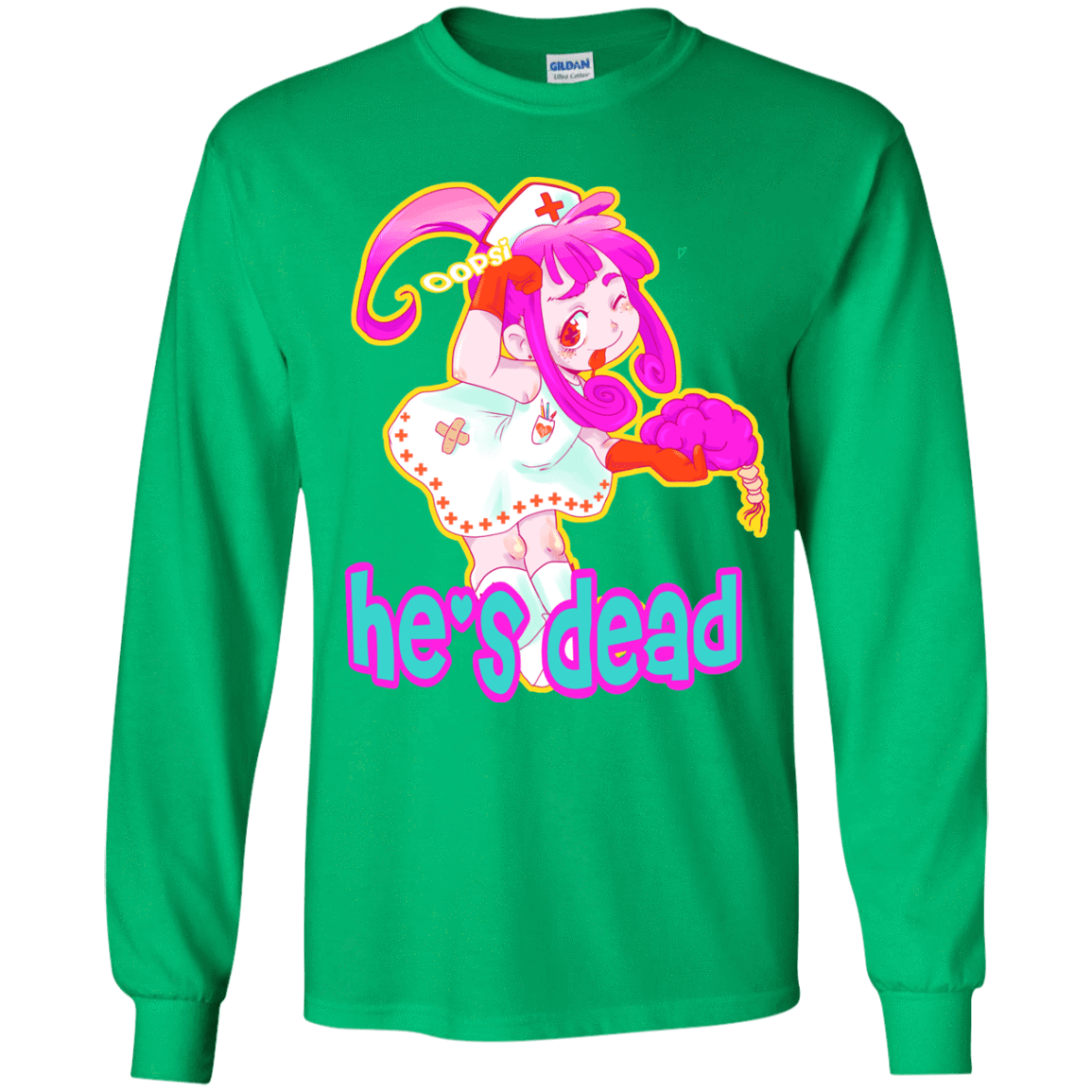 T-Shirts Irish Green / YS Oopsi Youth Long Sleeve T-Shirt