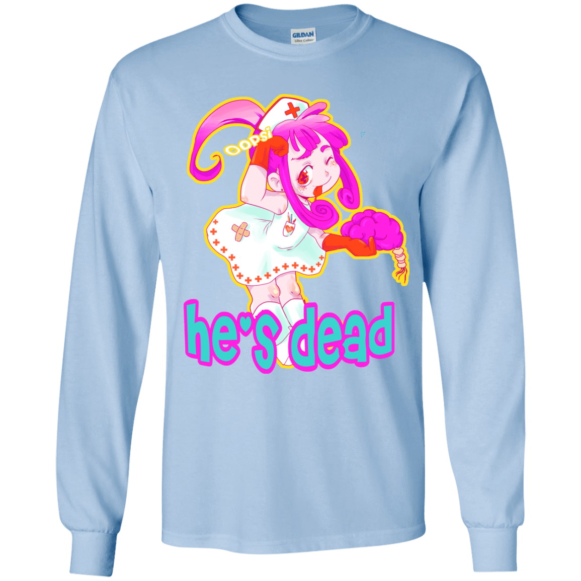 T-Shirts Light Blue / YS Oopsi Youth Long Sleeve T-Shirt