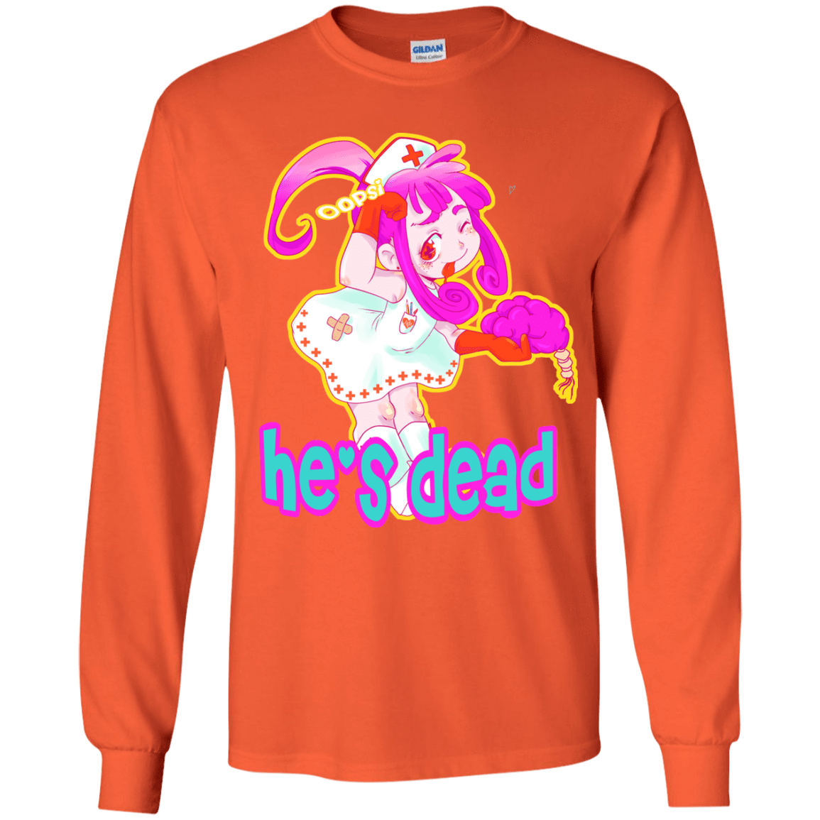 T-Shirts Orange / YS Oopsi Youth Long Sleeve T-Shirt