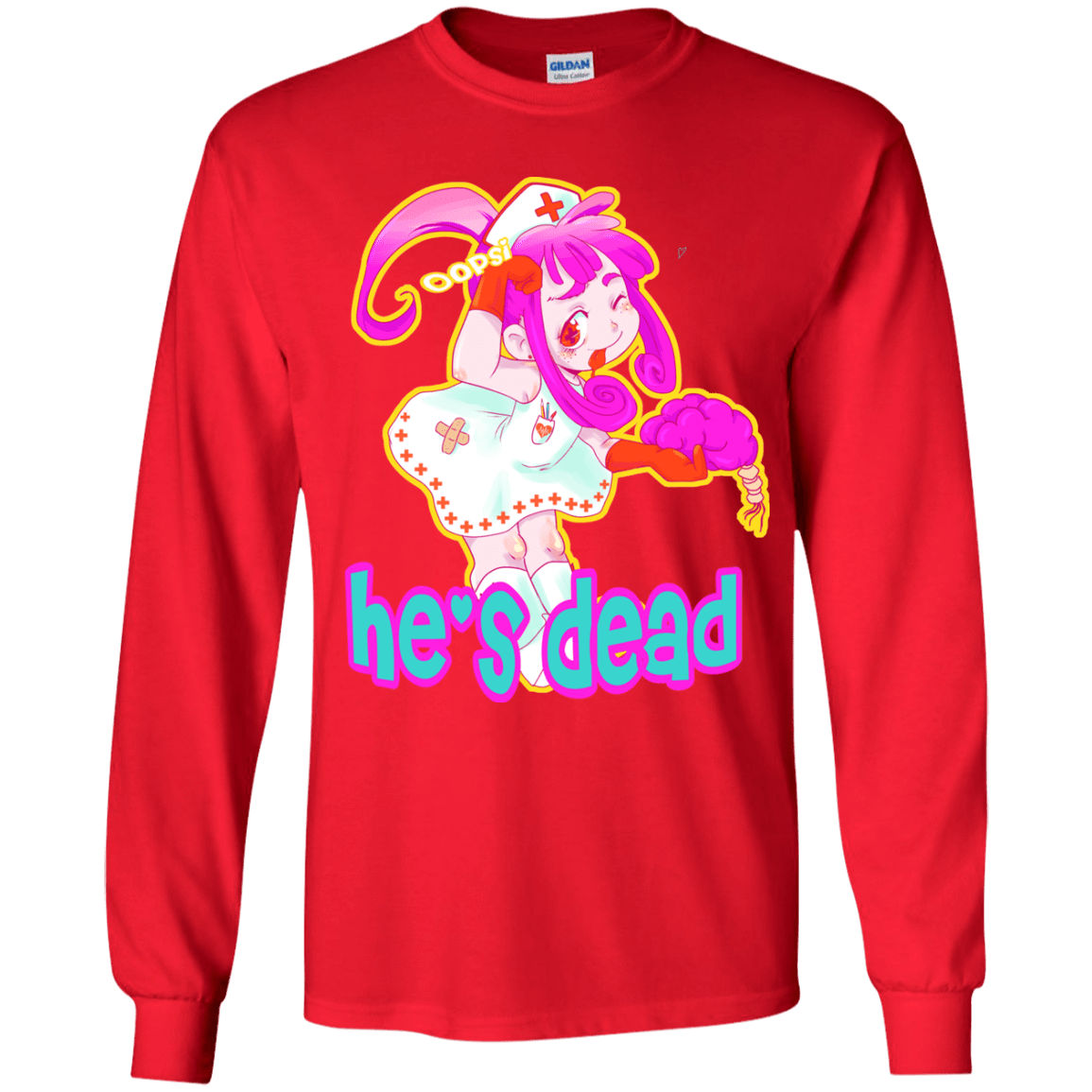 T-Shirts Red / YS Oopsi Youth Long Sleeve T-Shirt