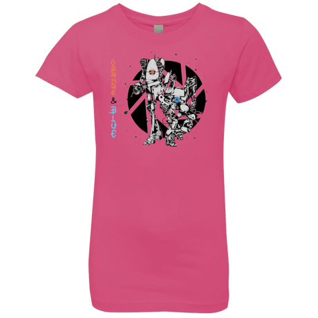 T-Shirts Hot Pink / YXS Orange and Blue Girls Premium T-Shirt