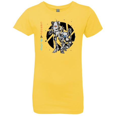 T-Shirts Vibrant Yellow / YXS Orange and Blue Girls Premium T-Shirt