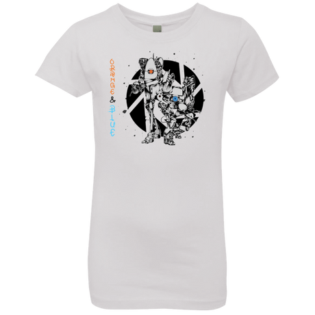 T-Shirts White / YXS Orange and Blue Girls Premium T-Shirt