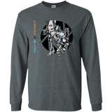 T-Shirts Dark Heather / S Orange and Blue Men's Long Sleeve T-Shirt