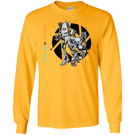 T-Shirts Gold / S Orange and Blue Men's Long Sleeve T-Shirt