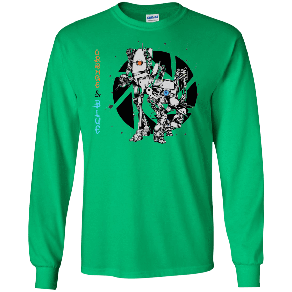 T-Shirts Irish Green / S Orange and Blue Men's Long Sleeve T-Shirt