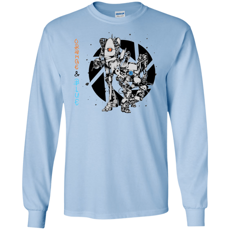 T-Shirts Light Blue / S Orange and Blue Men's Long Sleeve T-Shirt