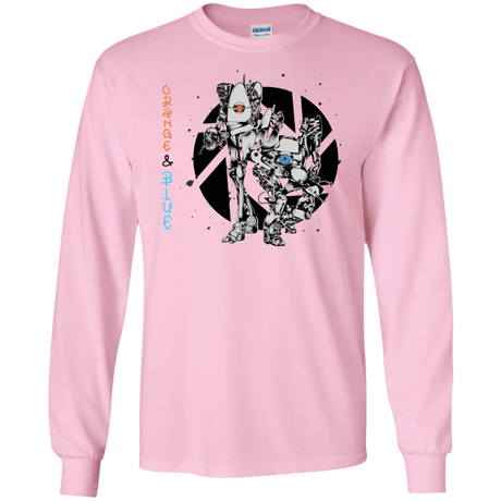 T-Shirts Light Pink / S Orange and Blue Men's Long Sleeve T-Shirt