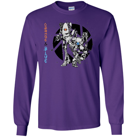 T-Shirts Purple / S Orange and Blue Men's Long Sleeve T-Shirt