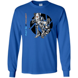 T-Shirts Royal / S Orange and Blue Men's Long Sleeve T-Shirt