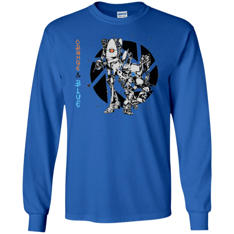 T-Shirts Royal / S Orange and Blue Men's Long Sleeve T-Shirt