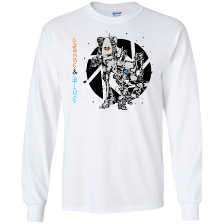 T-Shirts White / S Orange and Blue Men's Long Sleeve T-Shirt