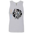 T-Shirts Heather Grey / S Orange and Blue Men's Premium Tank Top