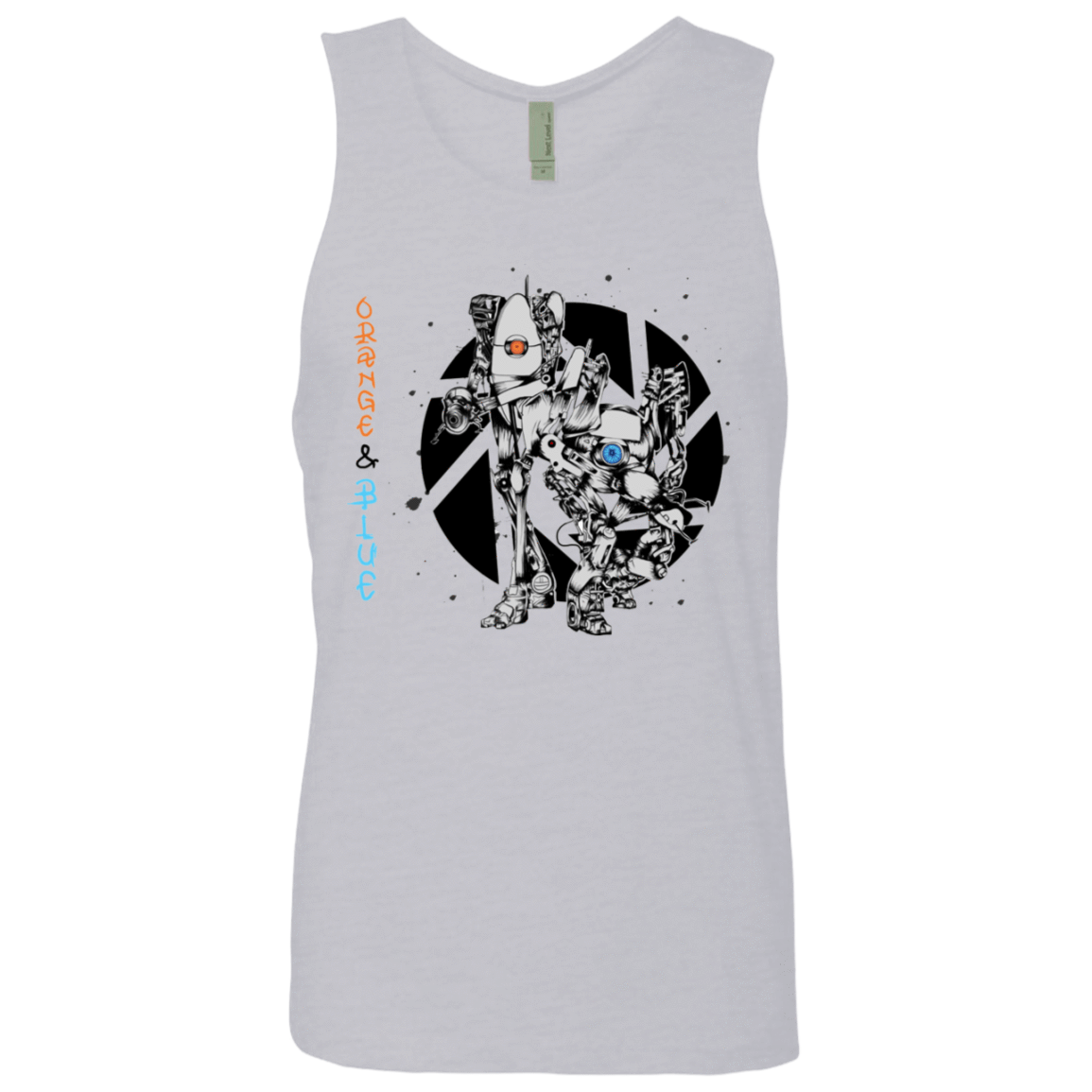 T-Shirts Heather Grey / S Orange and Blue Men's Premium Tank Top