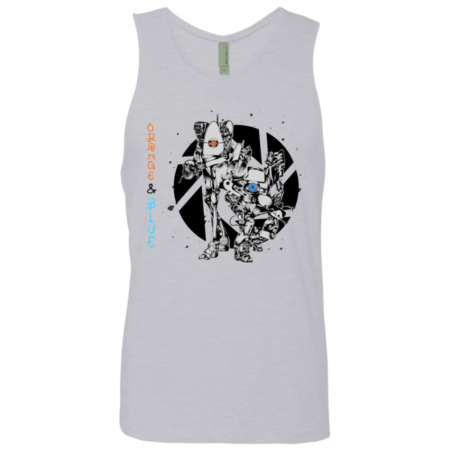 T-Shirts Heather Grey / S Orange and Blue Men's Premium Tank Top