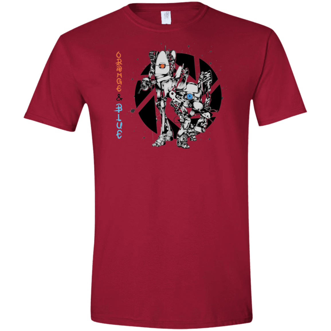 T-Shirts Cardinal Red / S Orange and Blue Men's Semi-Fitted Softstyle