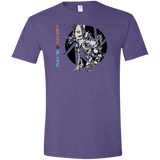T-Shirts Heather Purple / S Orange and Blue Men's Semi-Fitted Softstyle