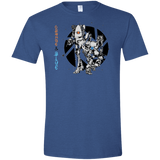 T-Shirts Heather Royal / X-Small Orange and Blue Men's Semi-Fitted Softstyle