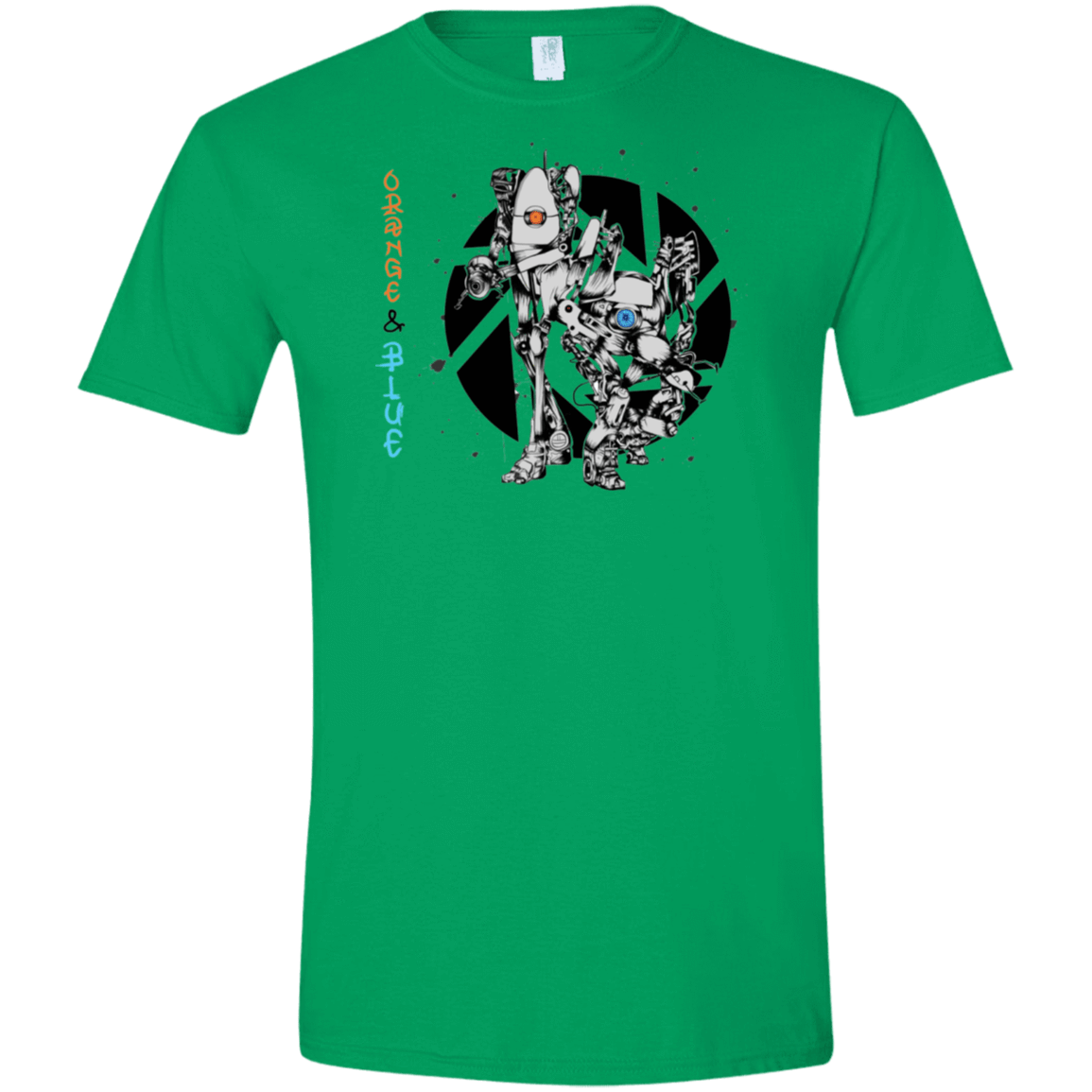 T-Shirts Irish Green / S Orange and Blue Men's Semi-Fitted Softstyle