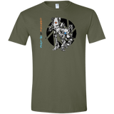 T-Shirts Military Green / S Orange and Blue Men's Semi-Fitted Softstyle