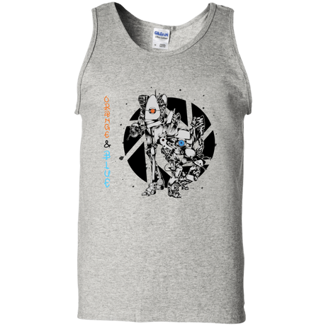 T-Shirts Ash / S Orange and Blue Men's Tank Top