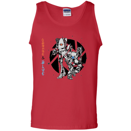 T-Shirts Red / S Orange and Blue Men's Tank Top