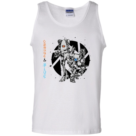 T-Shirts White / S Orange and Blue Men's Tank Top