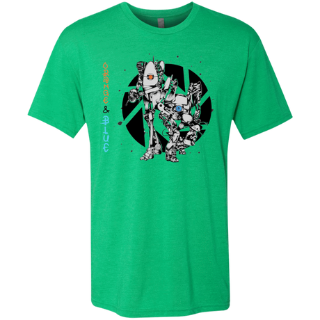 T-Shirts Envy / S Orange and Blue Men's Triblend T-Shirt