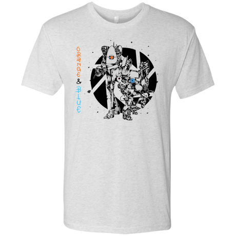 T-Shirts Heather White / S Orange and Blue Men's Triblend T-Shirt
