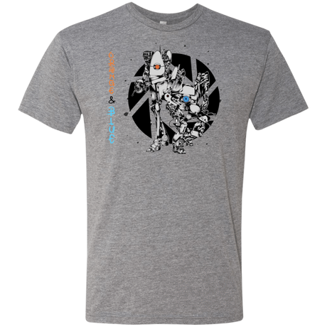 T-Shirts Premium Heather / S Orange and Blue Men's Triblend T-Shirt