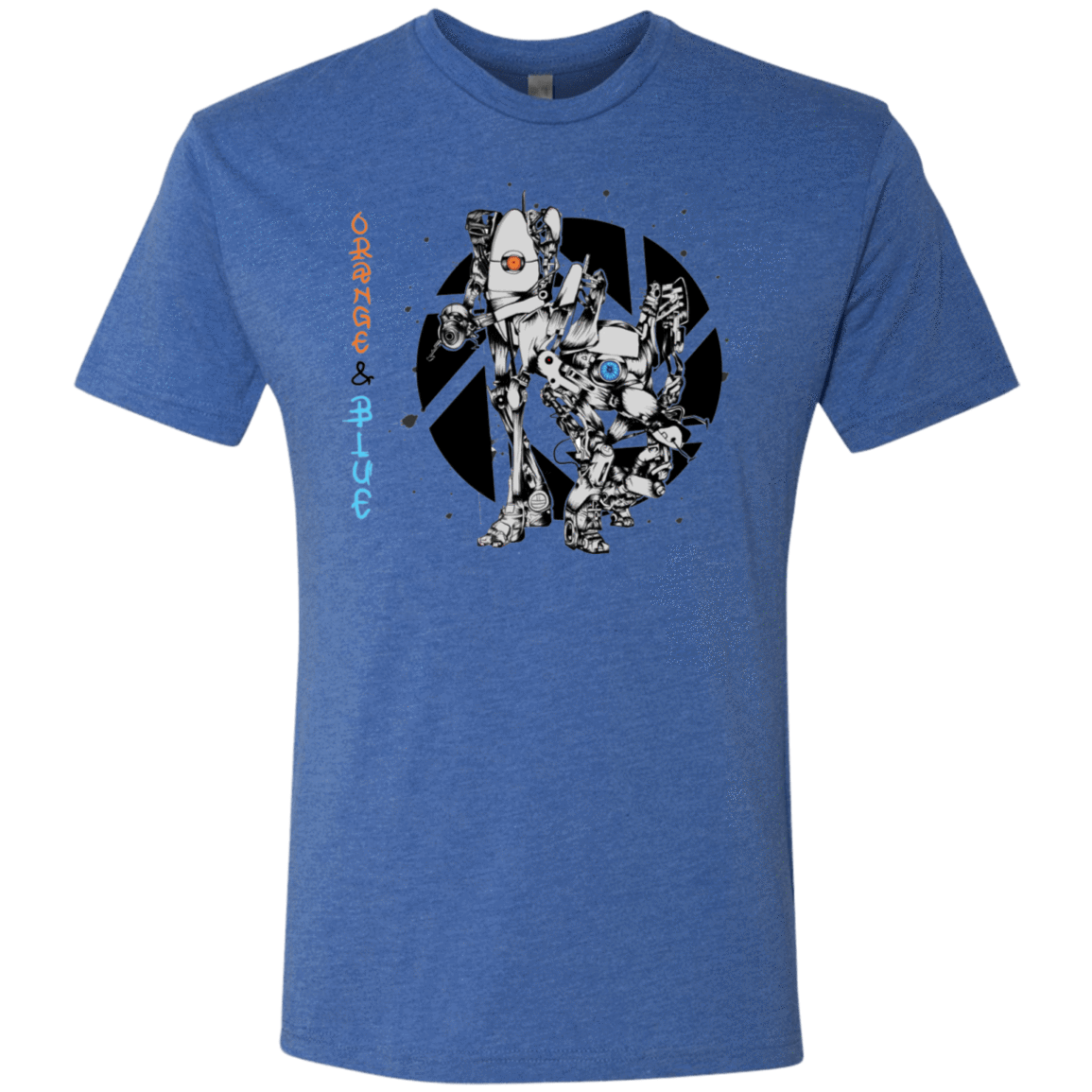 T-Shirts Vintage Royal / S Orange and Blue Men's Triblend T-Shirt